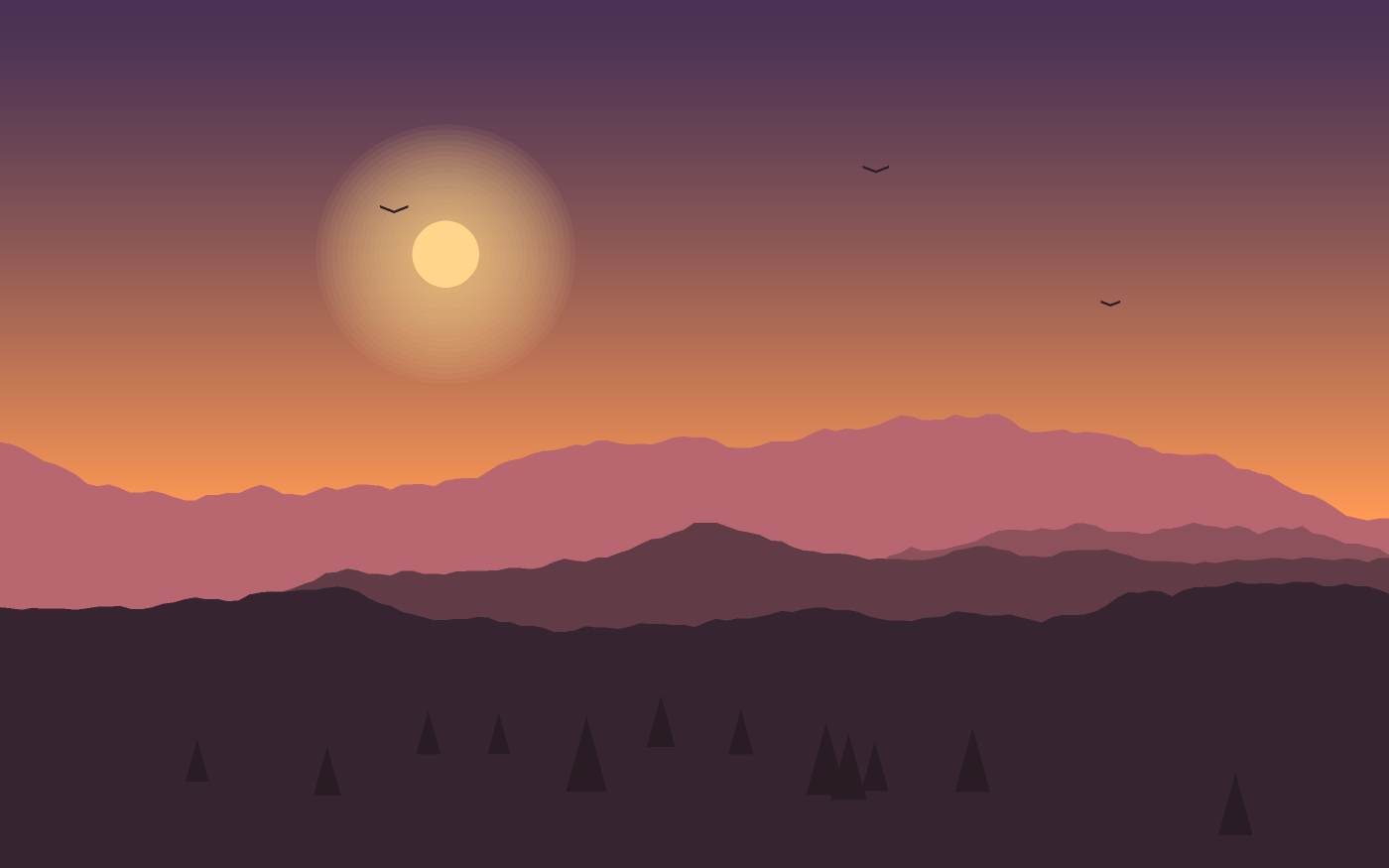 Illustrazione di un paesaggio