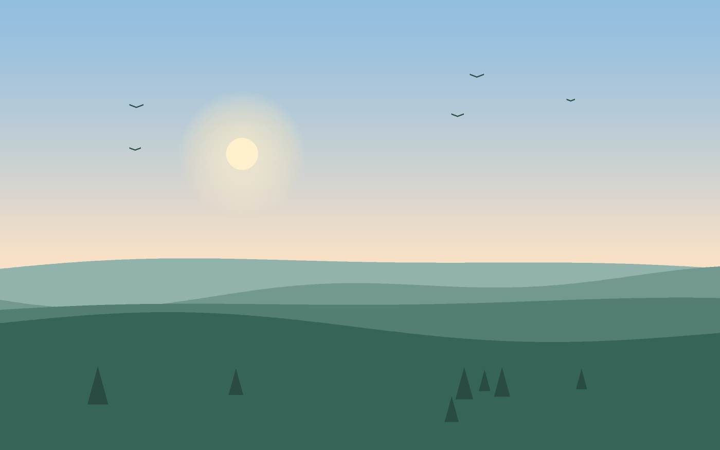 Illustrazione di un paesaggio