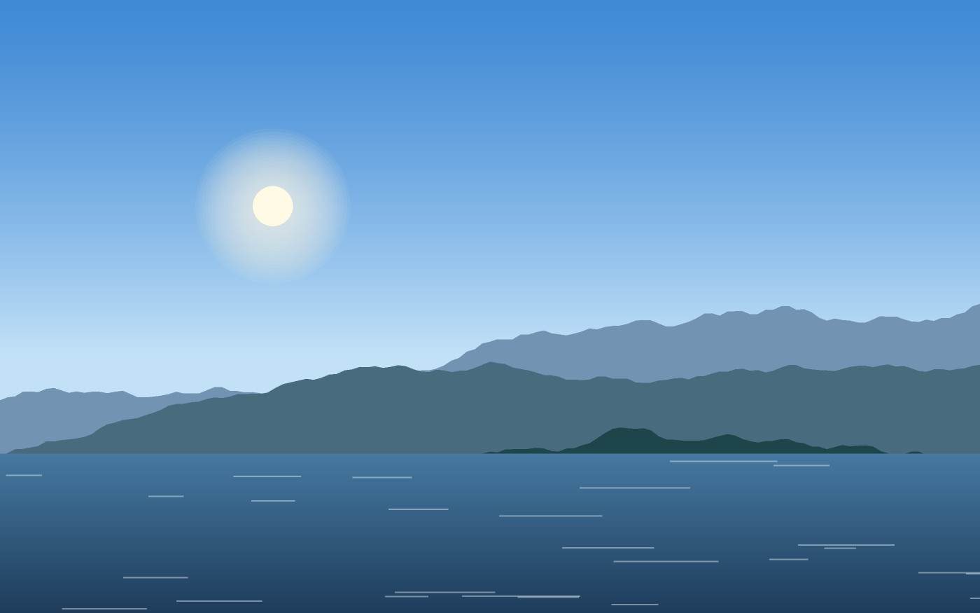 Ilustração de uma paisagem