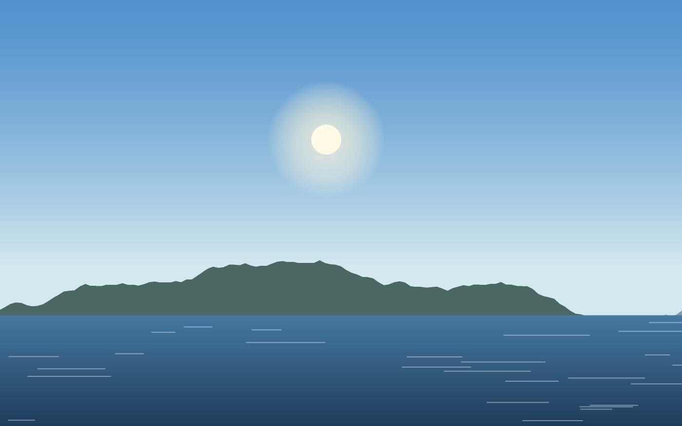 Ilustração de uma paisagem